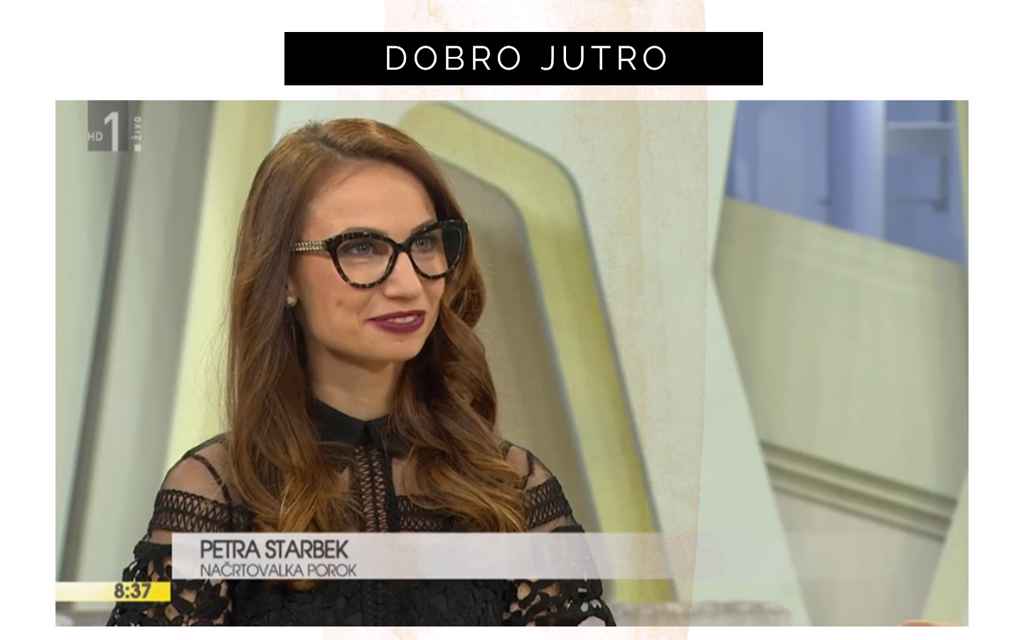 Organizatorka porok Petra Starbek govori o porokah, organizaciji porok v oddaji Dobro jutro. Foto: RTV Slovenija