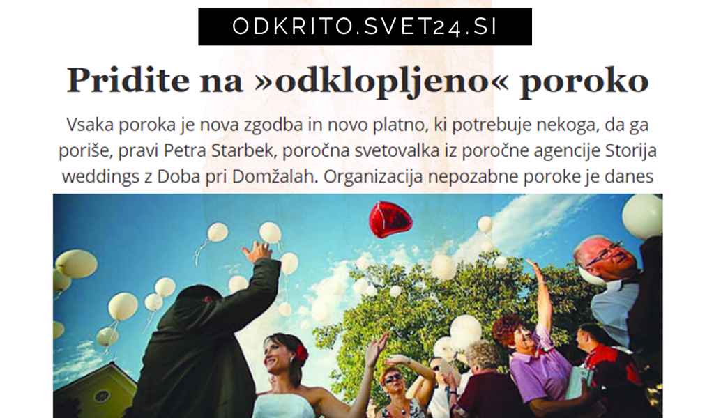 Planiranje poroke v vajinem stilu z organizatorko porok Petro Starbek