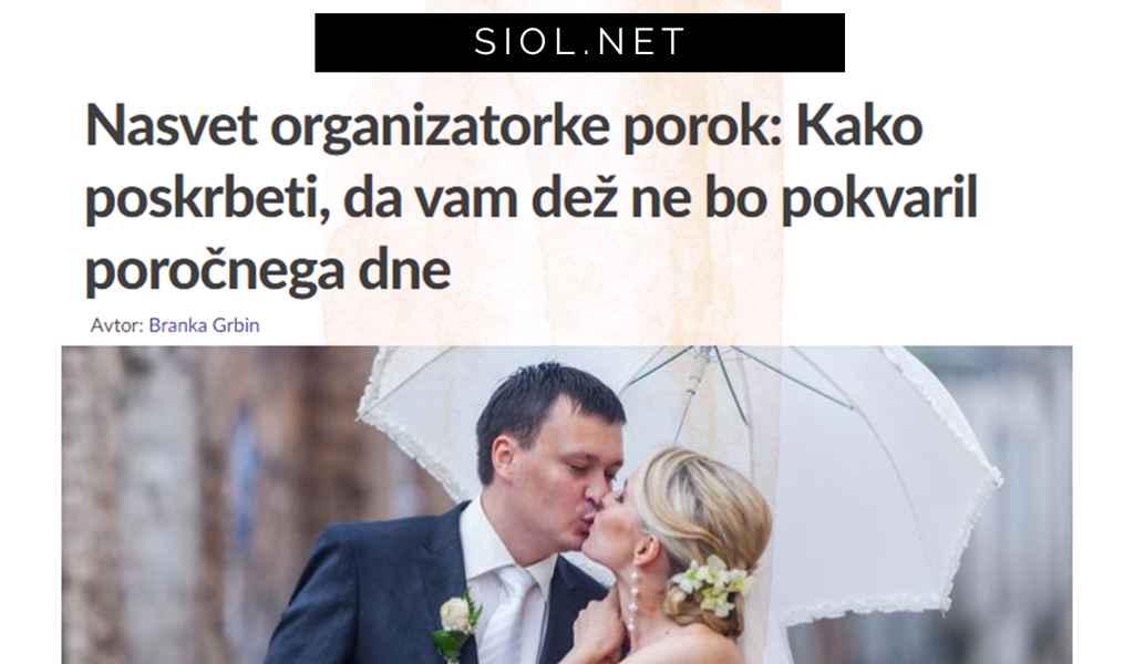 Dež na poroki? Nepozabne fotografije na deževni poročni dan so zagotovljene.