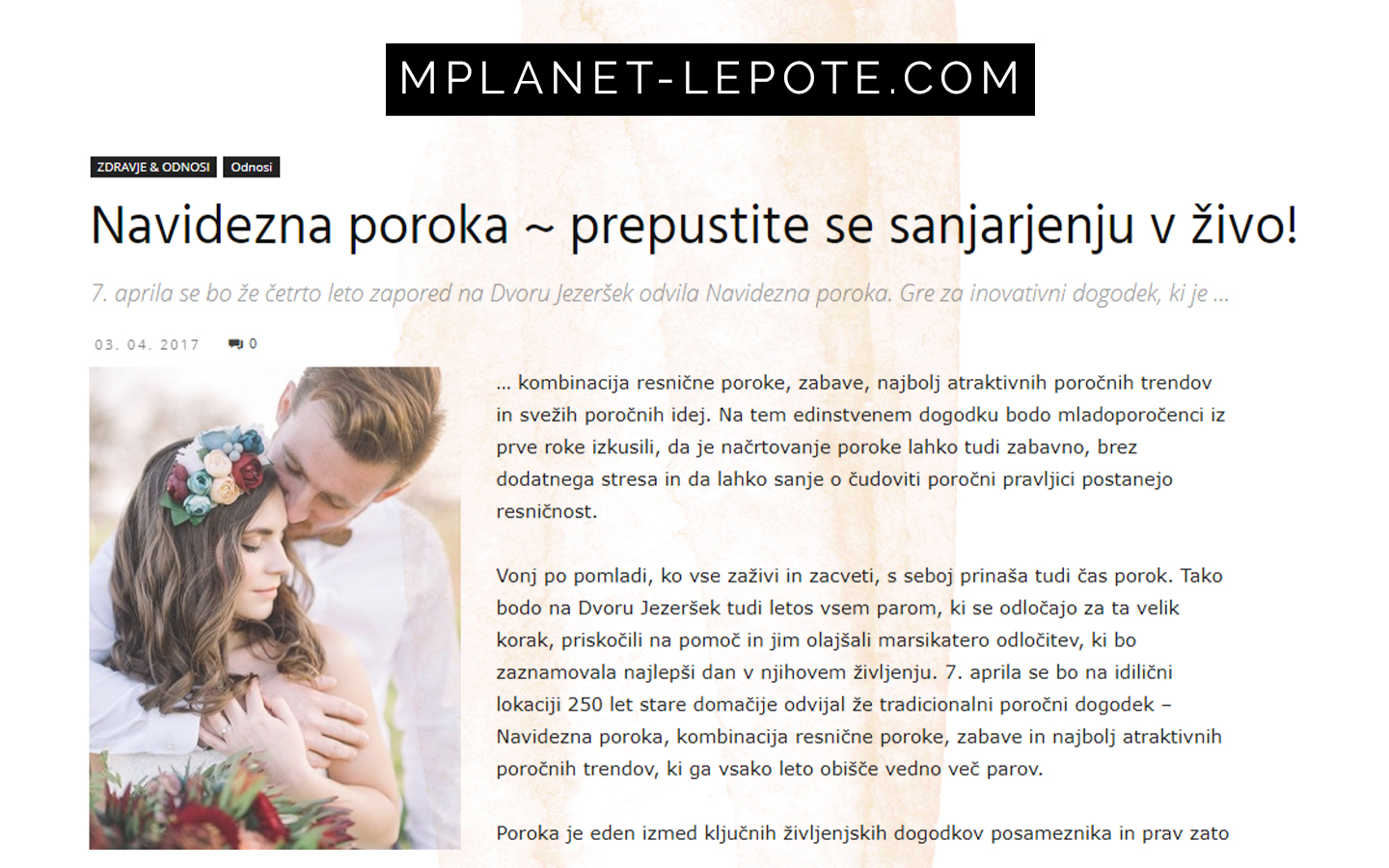 Prepustite se organizatorju poroke za brez stresno poroko.