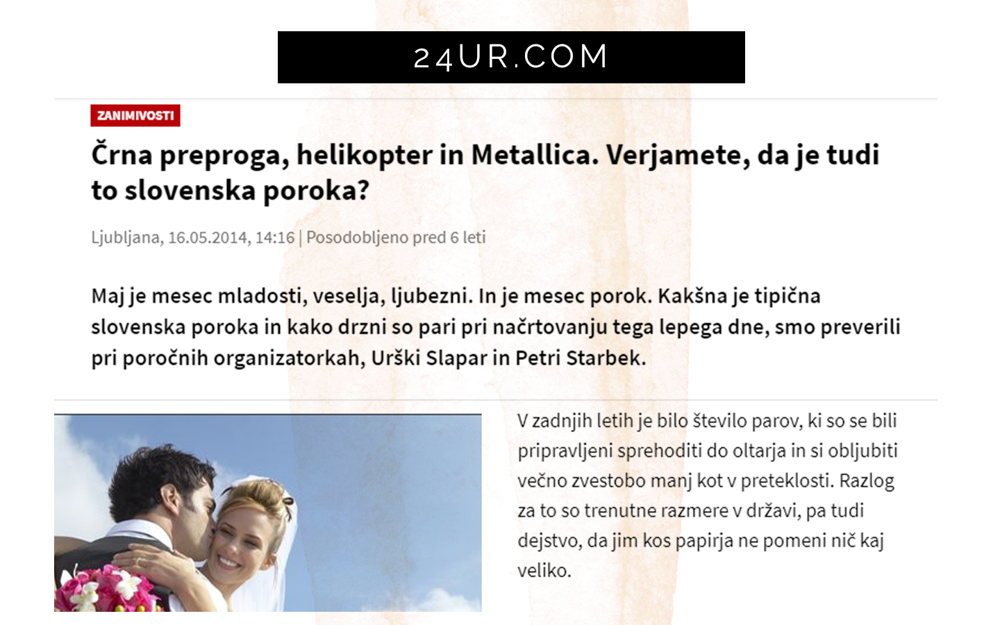 Animacija na poročni dan, personalizirana poroka 