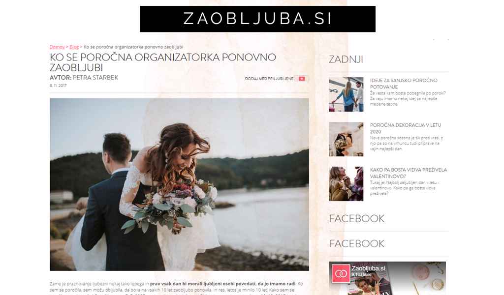 Božanska poroka organizatorke porok Petre Starbek ob morju