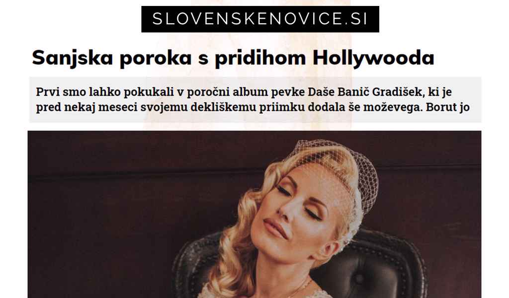 Poroka pevke Daše Gradišev Great Gatsby stilu