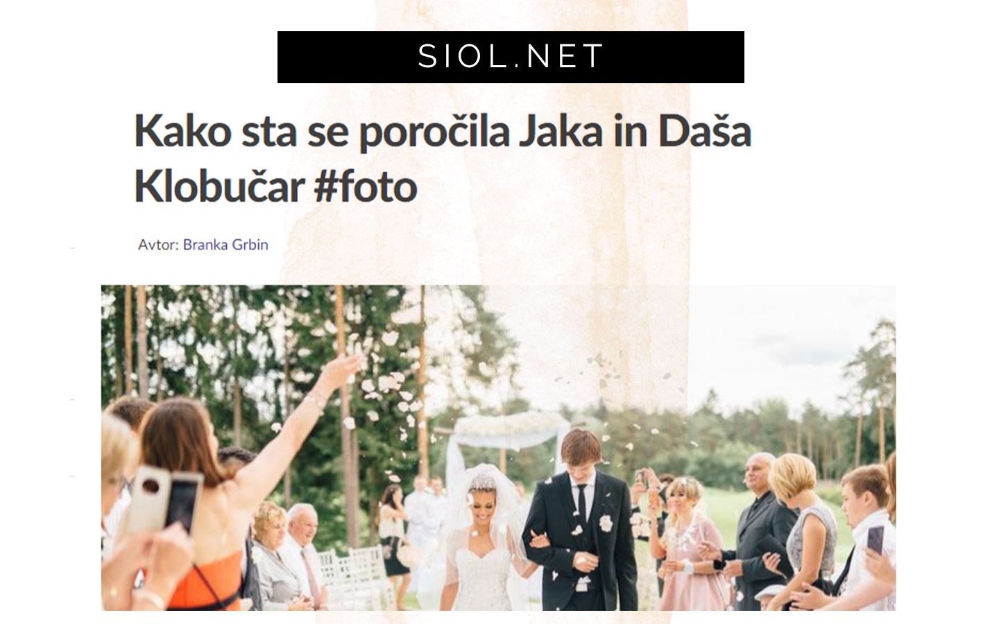 Poroka košarkarja Jake Klobučarja