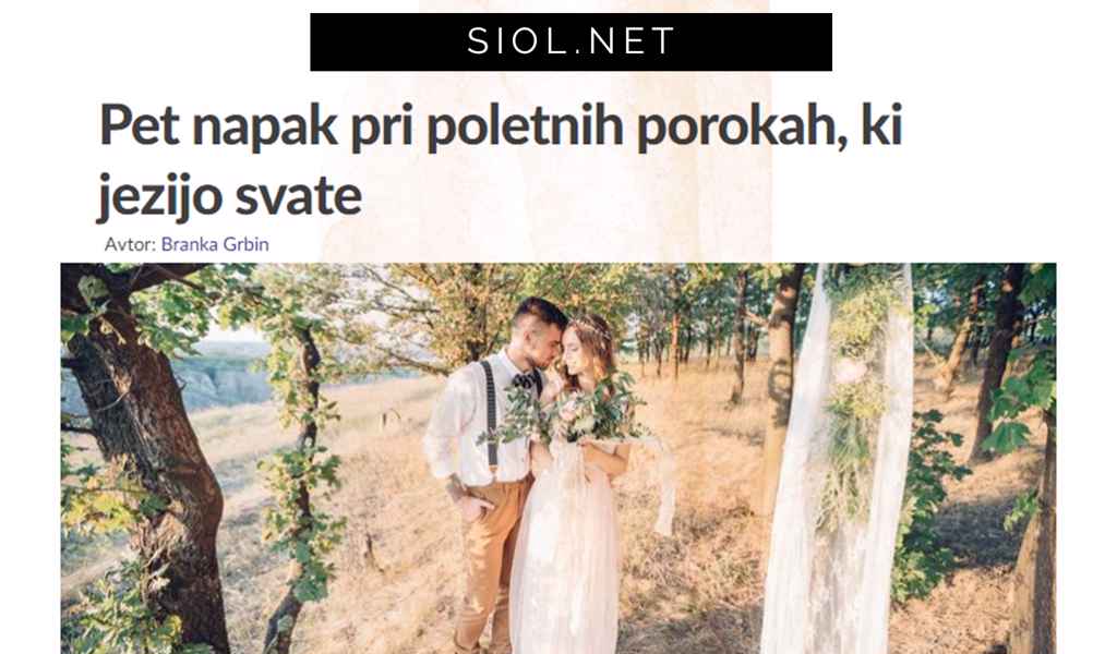 Petra Starbek iz poročne agencije Storija weddings spregovori o tem, kaj vse se lahko zgodi na poletnih porokah